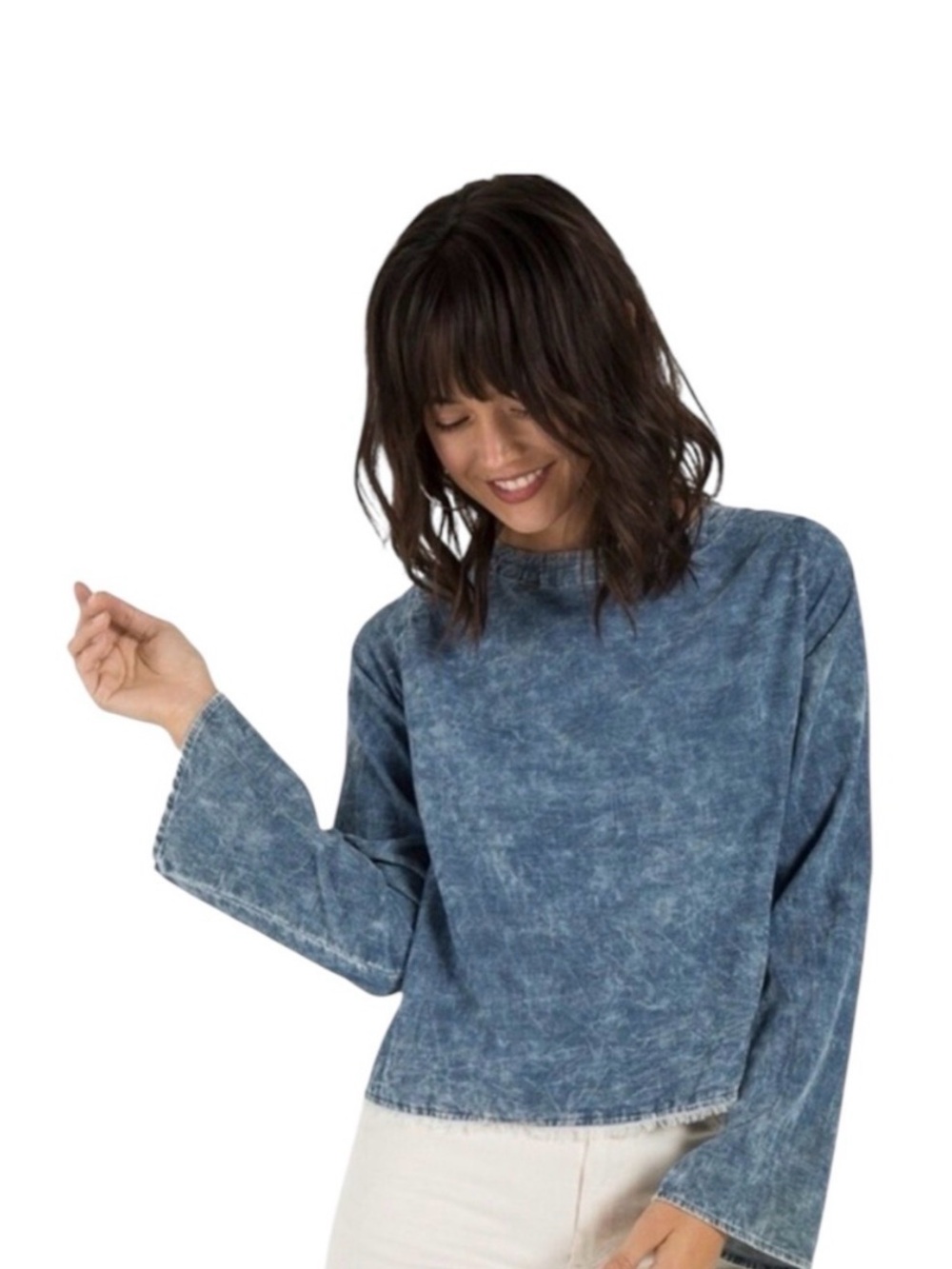 CLOTH & STONE Corduroy Velvet Top Long Sleeve Size M